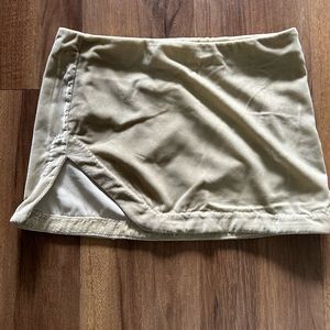 Free People Cream Velour Mini Skirt